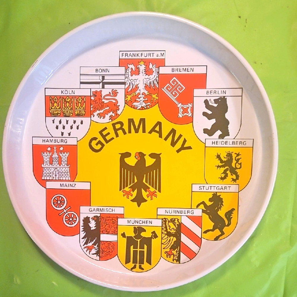 Vintage Germany Themed Decorative Bar Drink Tray
